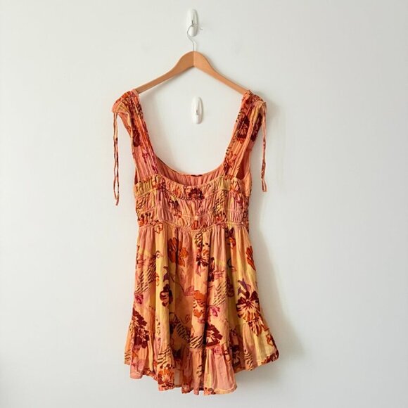 Free People Vernon Mini Dress Sunshine Combo Size Medium - Picture 7 of 9
